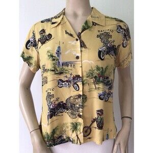 Vintage HARLEY DAVIDSON x TORI RICHARD Button Down Blouse (Size M)